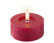 Świeczki LED tealight 6 cm czerwone 2 szt. efekt płomienia
