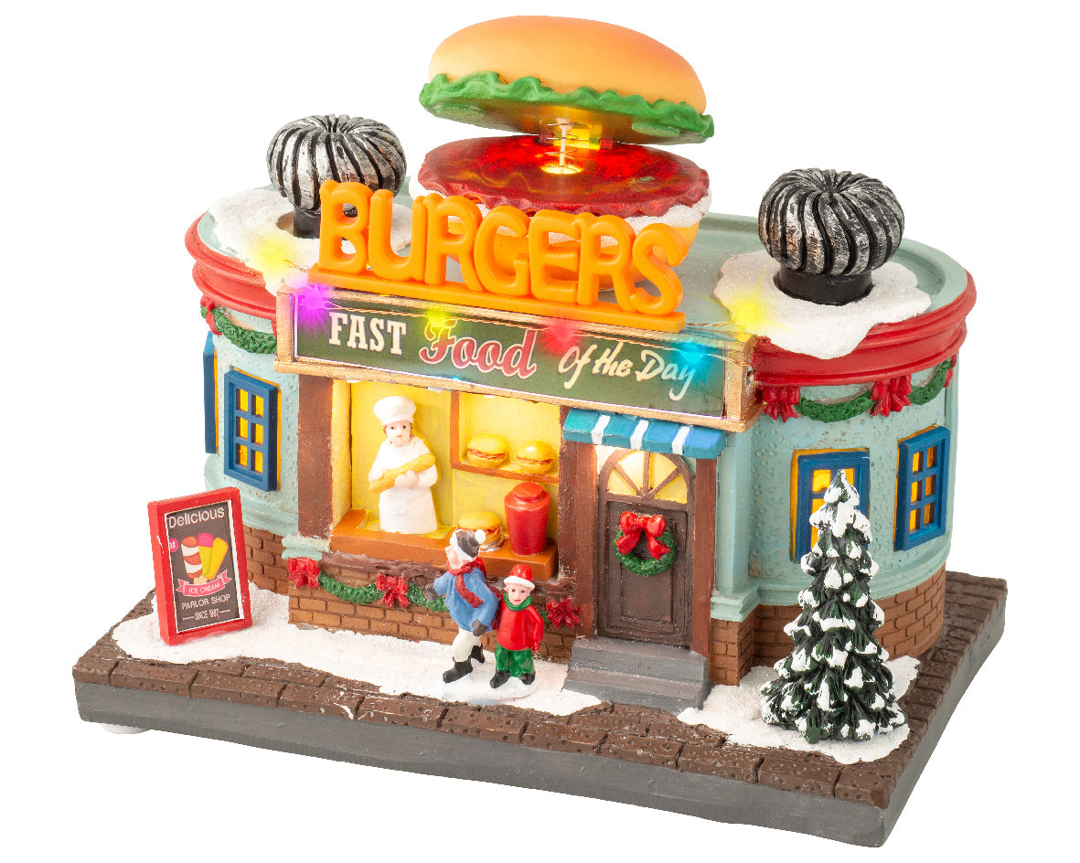Pozytywka LED Burgerownia na baterie