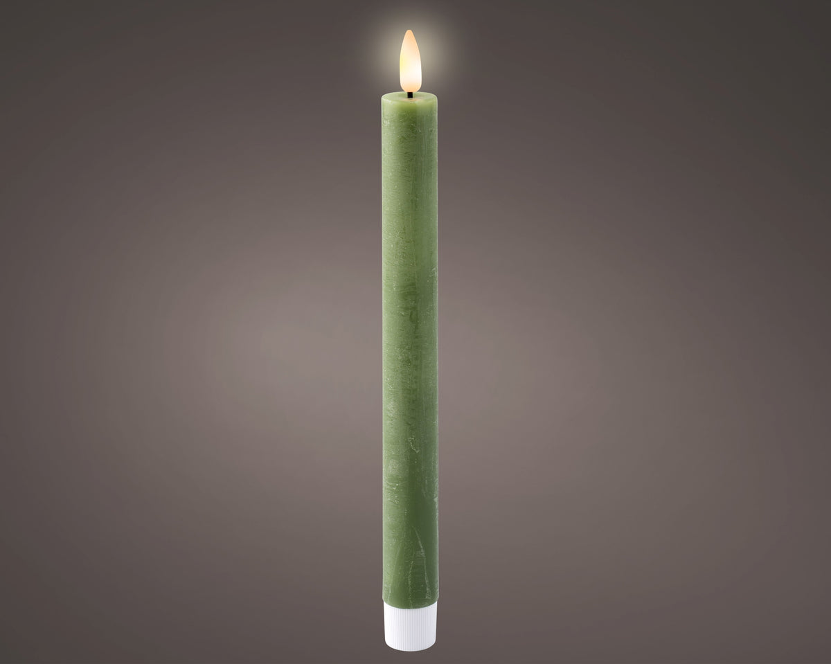 Świece LED stołowe 24,5 cm zielone  2 szt.