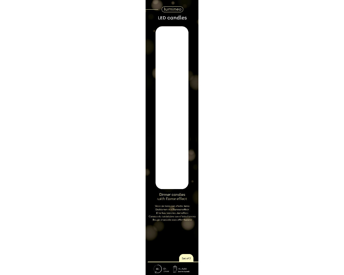 Świece LED stołowe 24,5 cm zielone  2 szt.