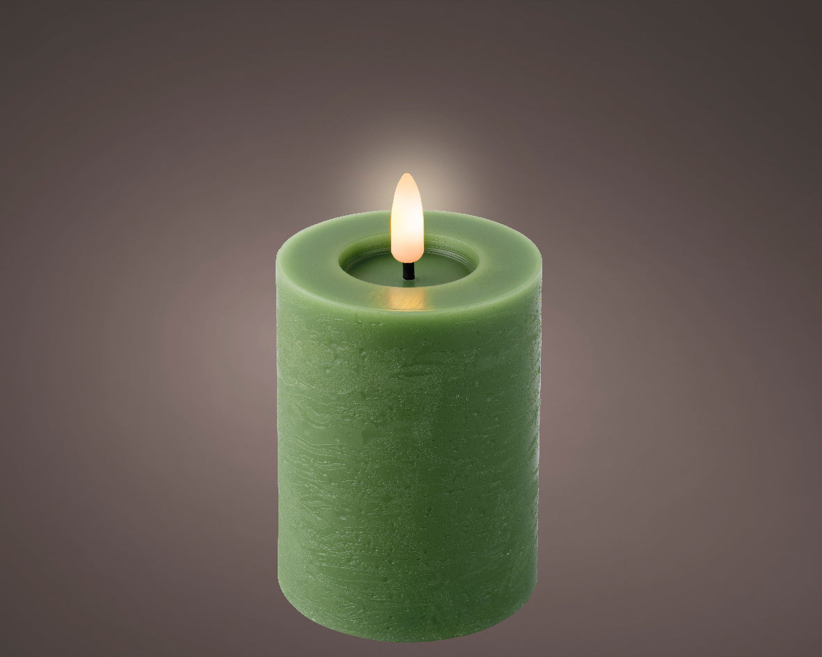 Świeca LED zielona 11,2 cm – efekt płomienia