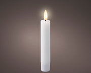 Świeca LED stołowa 2 szt. biała 14.5 cm efekt płomienia