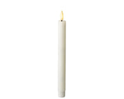 Świece LED stołowe 24,5 cm białe – 2 szt., efekt płomienia