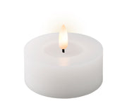 Świeczki LED tealight 6 cm białe –  2 szt., efekt płomienia