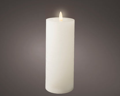 Świeca LED efekt ognia 19 cm biały / ciepła biel