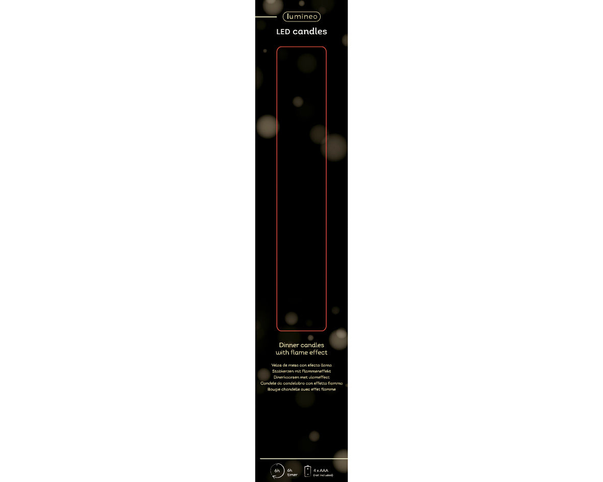 Świeca LED stołowa 2 szt. ciemnobrązowa 24.5 cm stały płomień