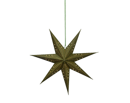 Papierowa Gwiazda LED 58 cm zielona