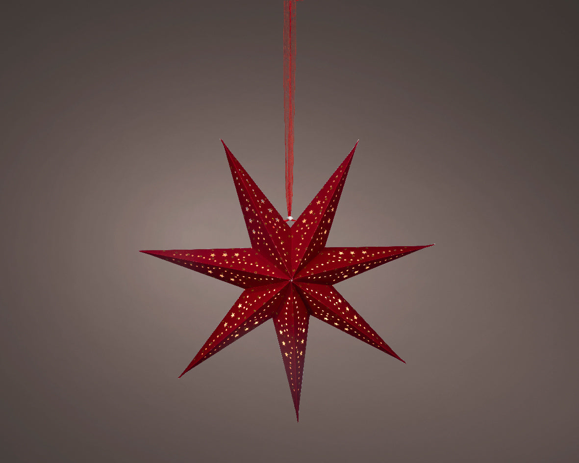 Gwiazda LED 58 cm czerwona