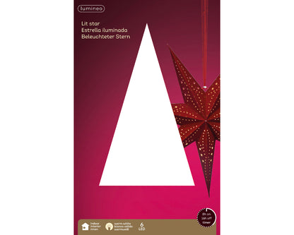 Gwiazda LED 58 cm czerwona