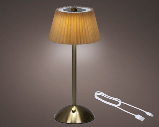 Lampa stołowa LED ładowalna pomarańczowo-złota 30,5 cm