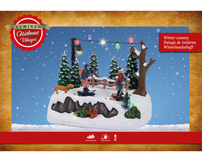 Pozytywka LED narciarze na baterie