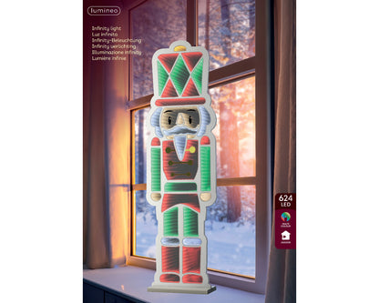 Dziadek do orzechów LED z efektem nieskończoności 120 cm, do wnętrz