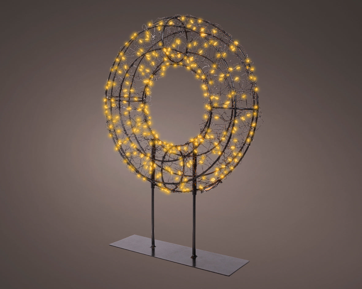 Lampka wianek LED klasyczny ciepły - 38 cm na zewnątrz