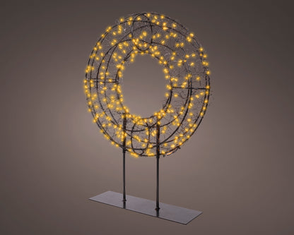 Lampka wianek LED klasyczny ciepły - 38 cm na zewnątrz