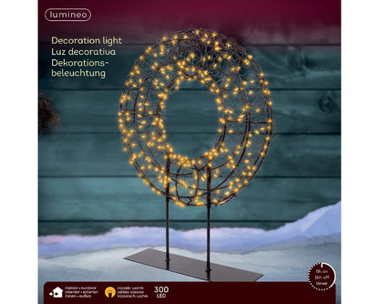 Lampka wianek LED klasyczny ciepły - 38 cm na zewnątrz