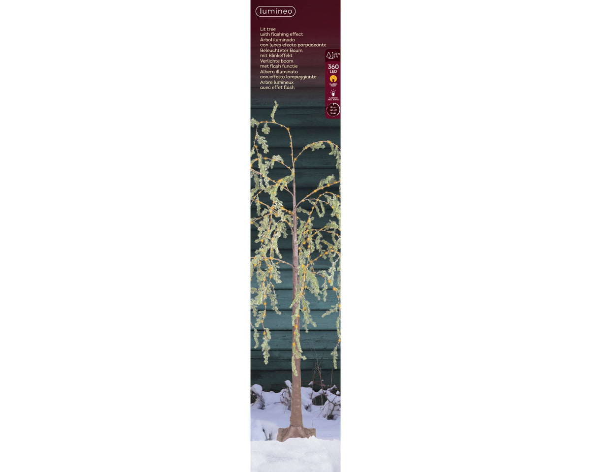 Wierzba Micro LED 150 cm – brązowa