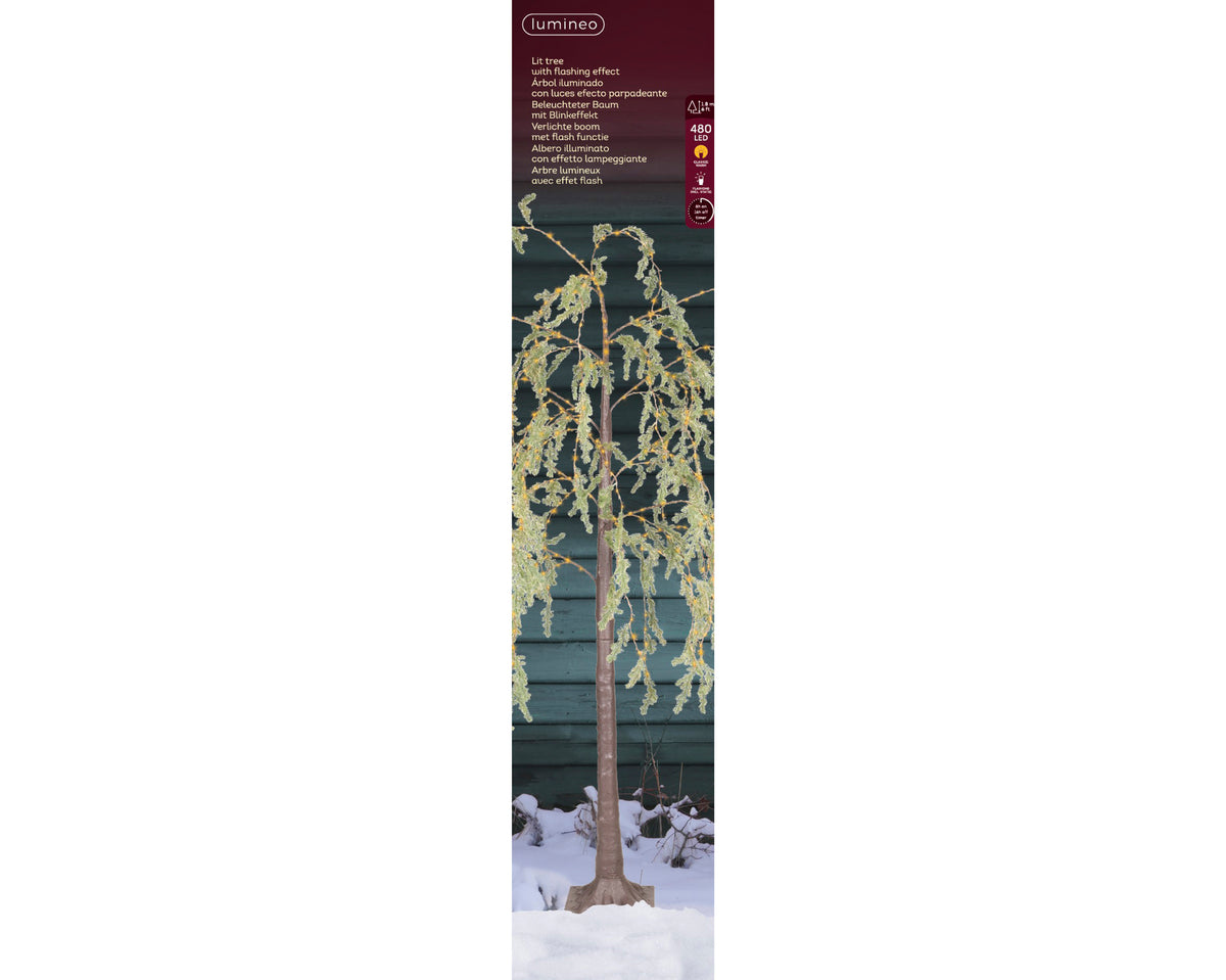 Wierzba Micro LED 180 cm – brązowa