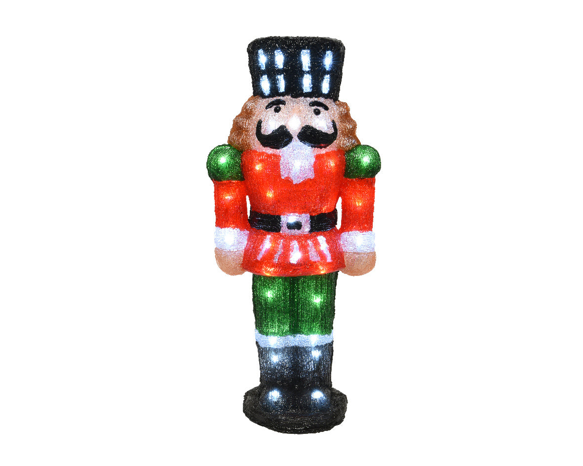 Świąteczny Dziadek do Orzechów LED – 60 cm