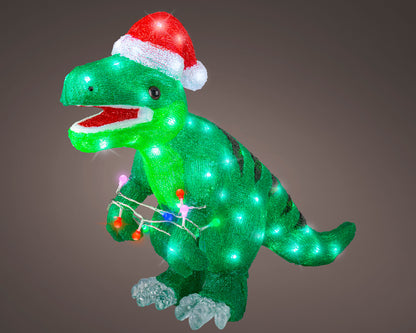 Dinozaur świąteczny LED 61 × 25 × 47 cm