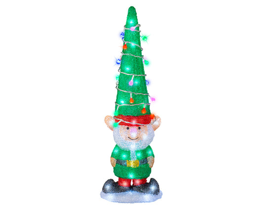 Świąteczny elf LED z czapką– 60 cm