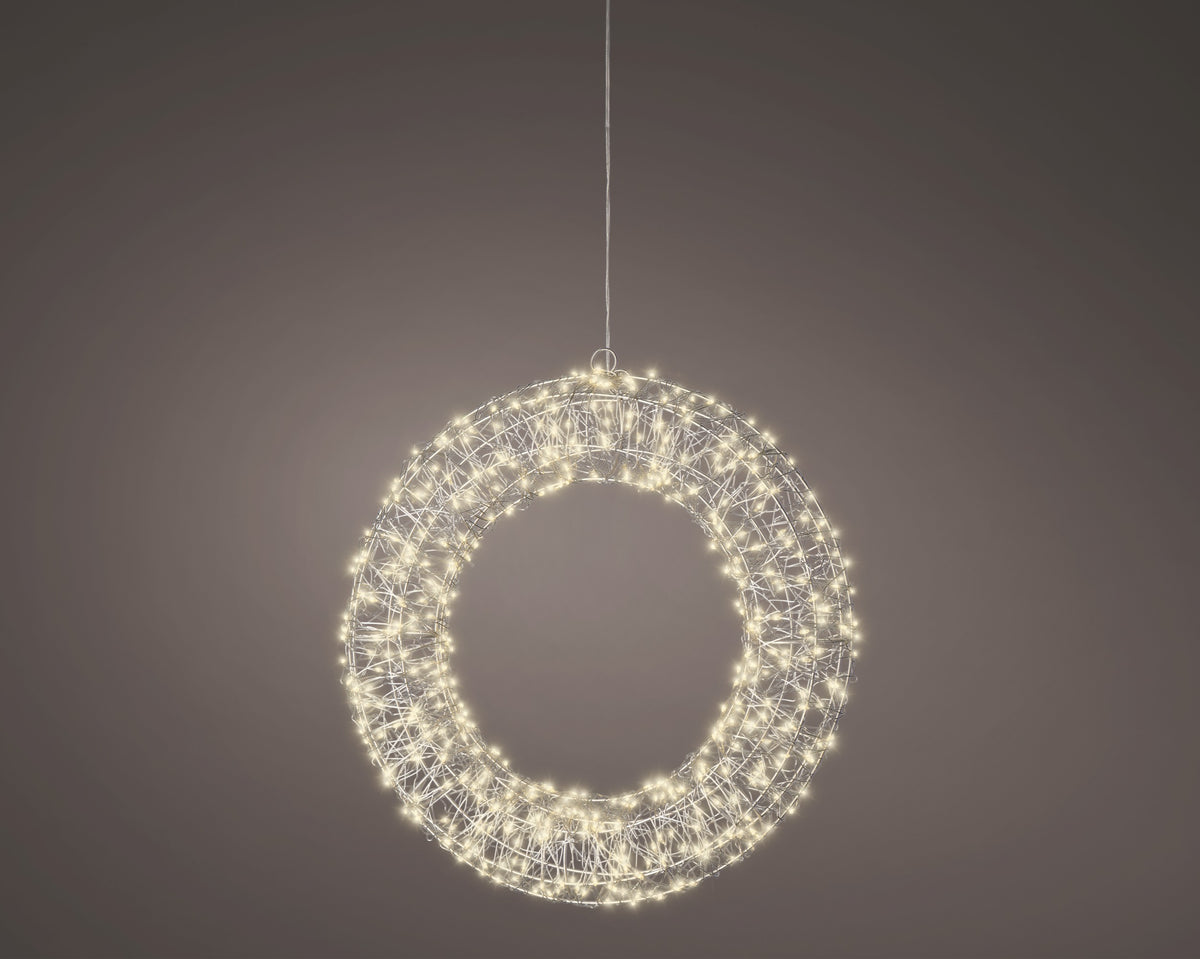 Wianek LED Micro 38 cm – srebrny