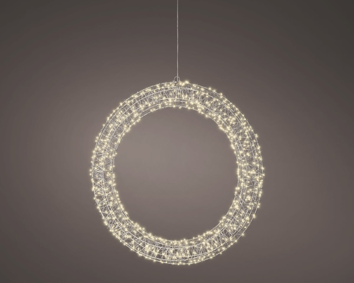 Wianek LED Micro 58 cm – srebrny