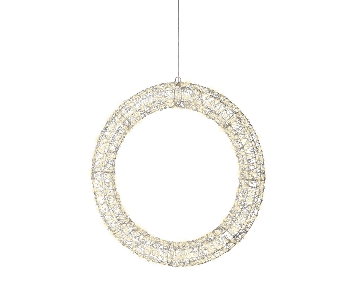 Wianek LED Micro 58 cm – srebrny