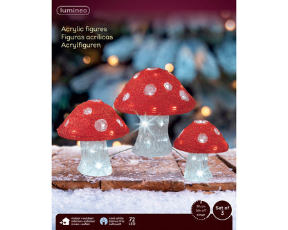 Grzybki LED – zestaw 3 szt.
