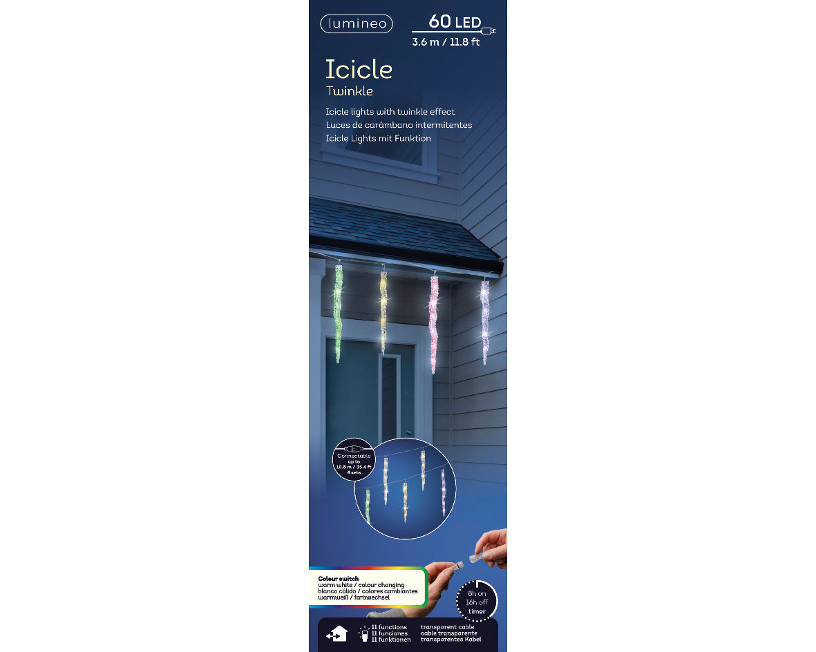 Sople LED 60L - 3,6m Ciepły biały/ zmienne kolory