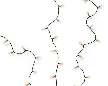 Lampki LED Vintage 180L – 17,9 m Klasyczny ciepły – Zielony przewód