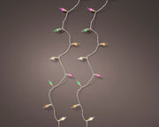 Lampki LED Vintage 120L – 11,9 m – Mix pastelowy 8 funkcji biały przewód