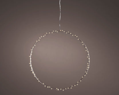 Wieniec akrylowy LED – 45 cm przezroczysty, na baterie, na zewnątrz