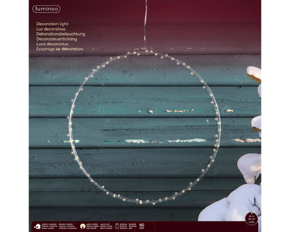 Wieniec akrylowy LED – 45 cm przezroczysty, na baterie, na zewnątrz