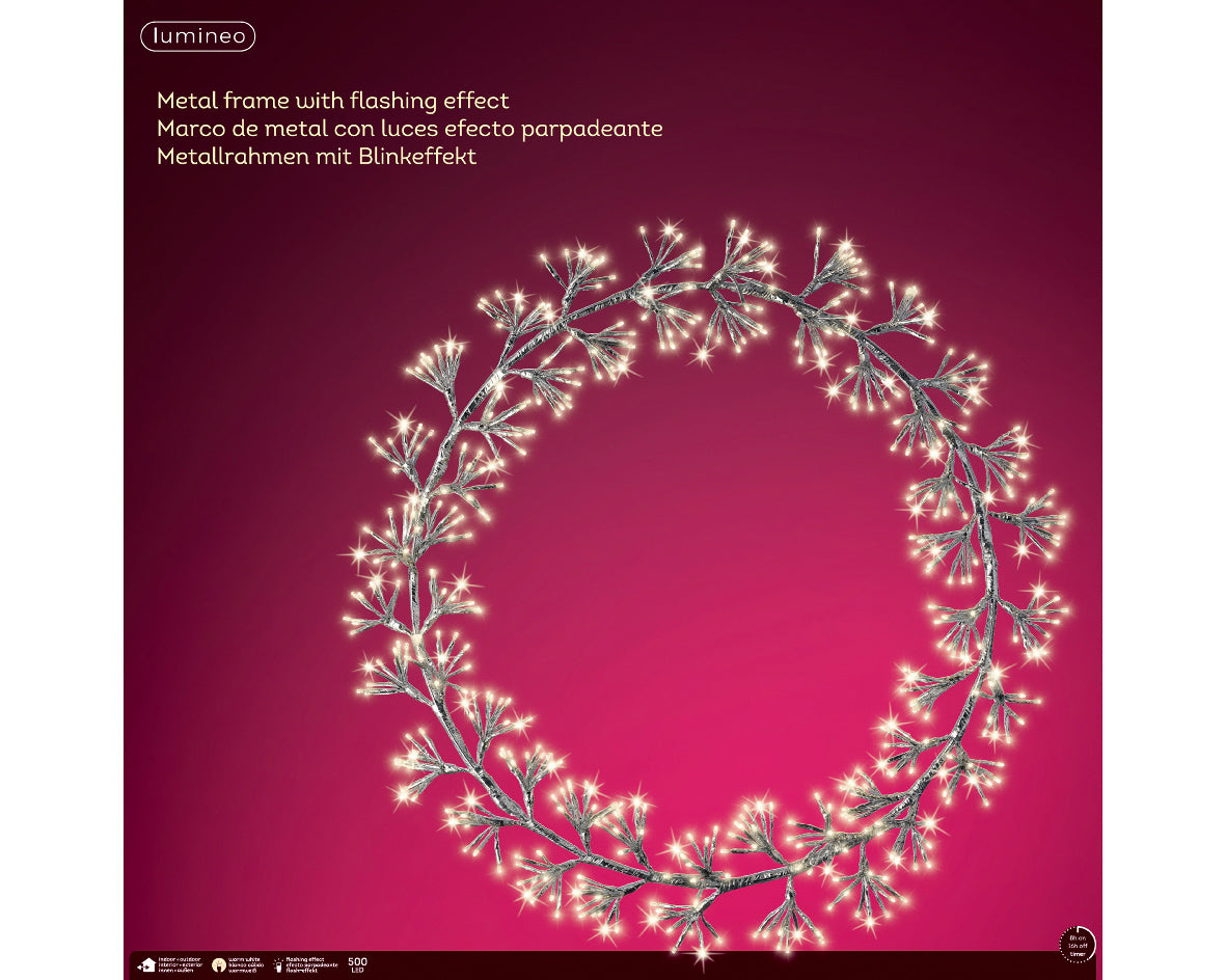 Wianek LED ciepły biały XXL - 78 cm na zewnątrz