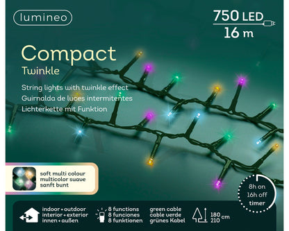 Kompaktowe Lampki LED 750L - 16m kolorowe