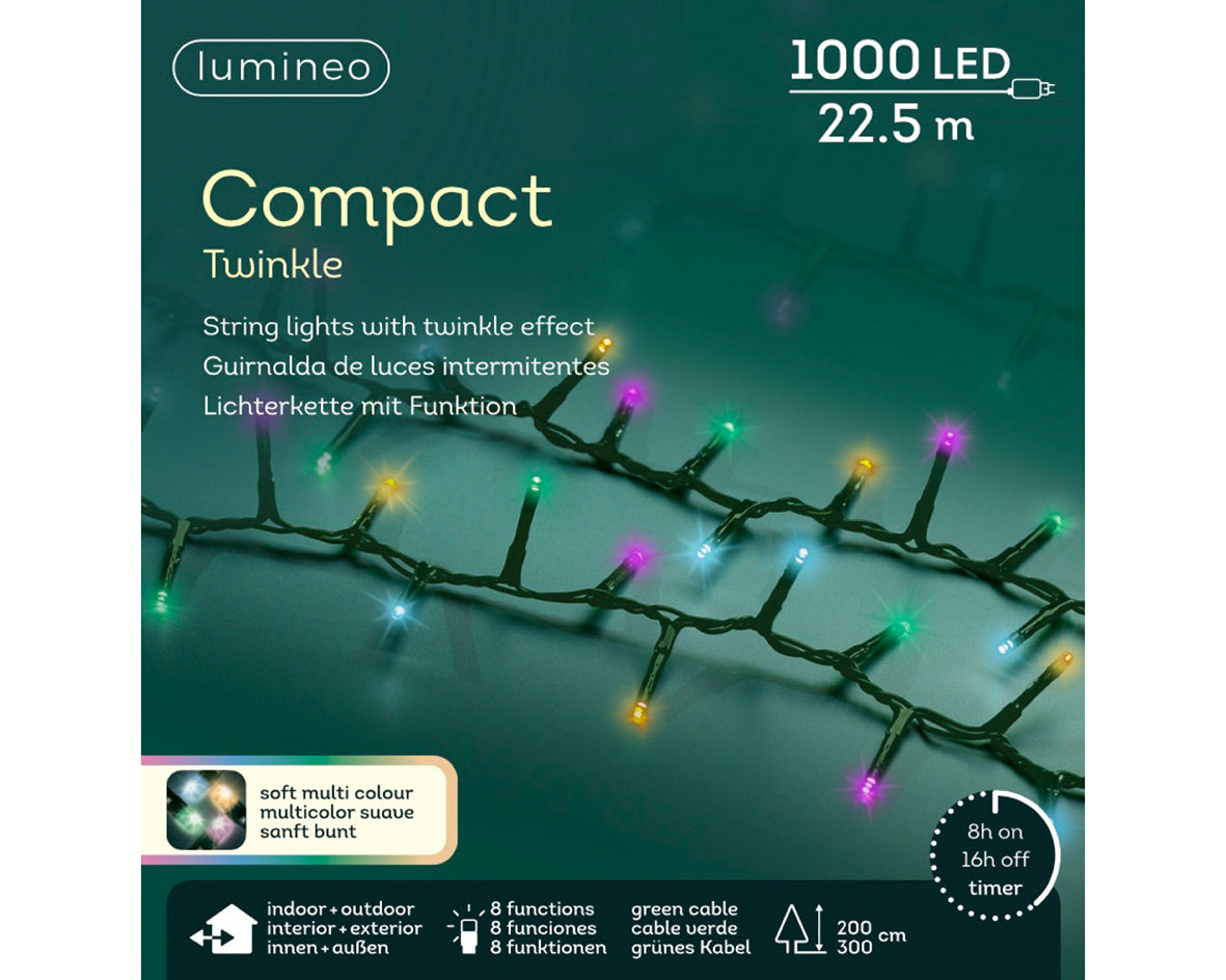Kompaktowe Lampki LED 1000L - 22,5m kolorowe