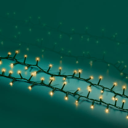 Kompaktowe Lampki LED z efektem migotania 600L - 18m ciepły złoty