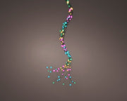 Kolorowe lampki micro LED 2,4m stałe na zielonym druciku