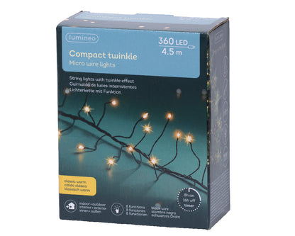 Klasyczne lampki LED 360L – 4,5 m klasyczna biel 8 funkcji