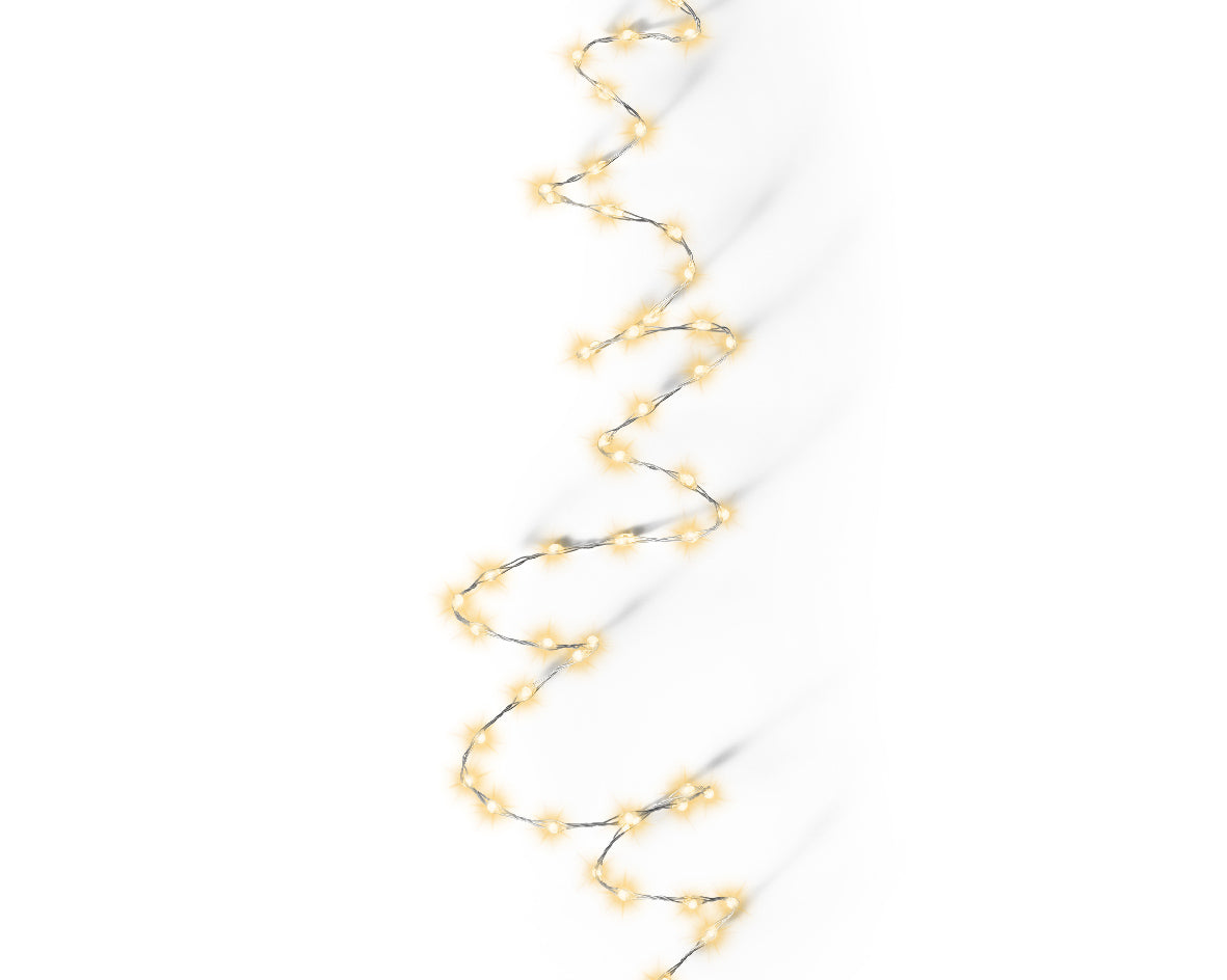 Gęsty przewód 6m LED 8 efektów świecenia (klasyczny ciepły kolor)