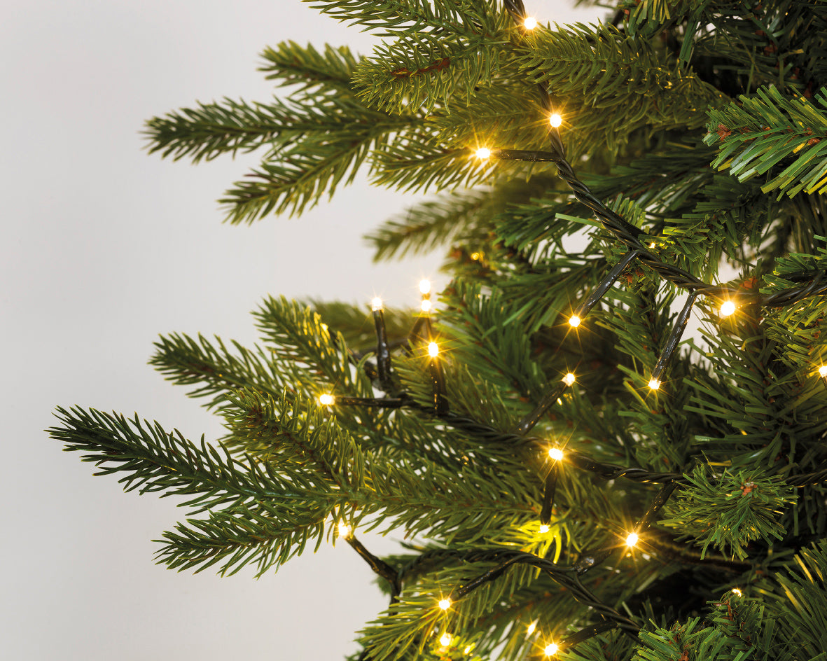 Klasyczne lampki LED 960L – 12 m ciepła biel 8 funkcji