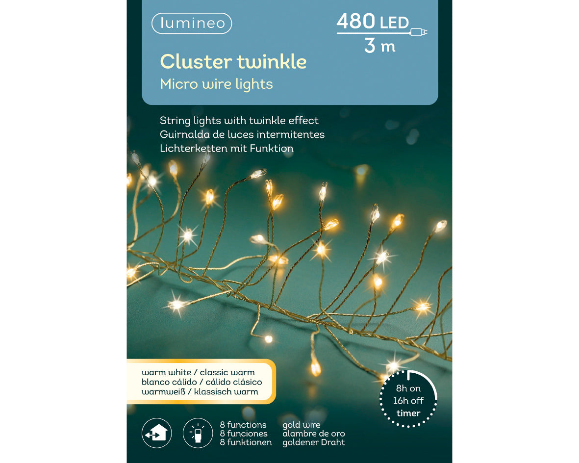 Jeżyki LED – super gęste 3m (ciepły biały i klasyczny ciepły)