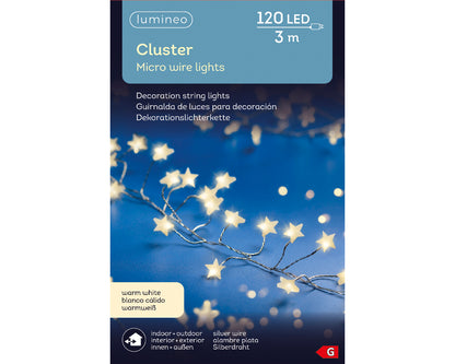 Jeżyki Gwiazdki Micro LED 120L – 3 m (Ciepły biały)