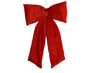 Duża czerwona kokarda 80 cm – welurowa