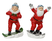 Święty Mikołaj na nartach – 20 cm, 2 wzory (mężczyzna lub kobieta)