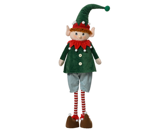 Pluszowy stojący elf świąteczny 95 cm dekoracja z poliestru