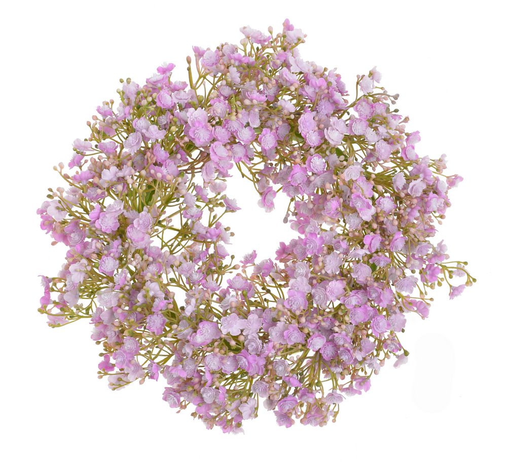 Wianek gipsówka 33 cm jasny fiolet