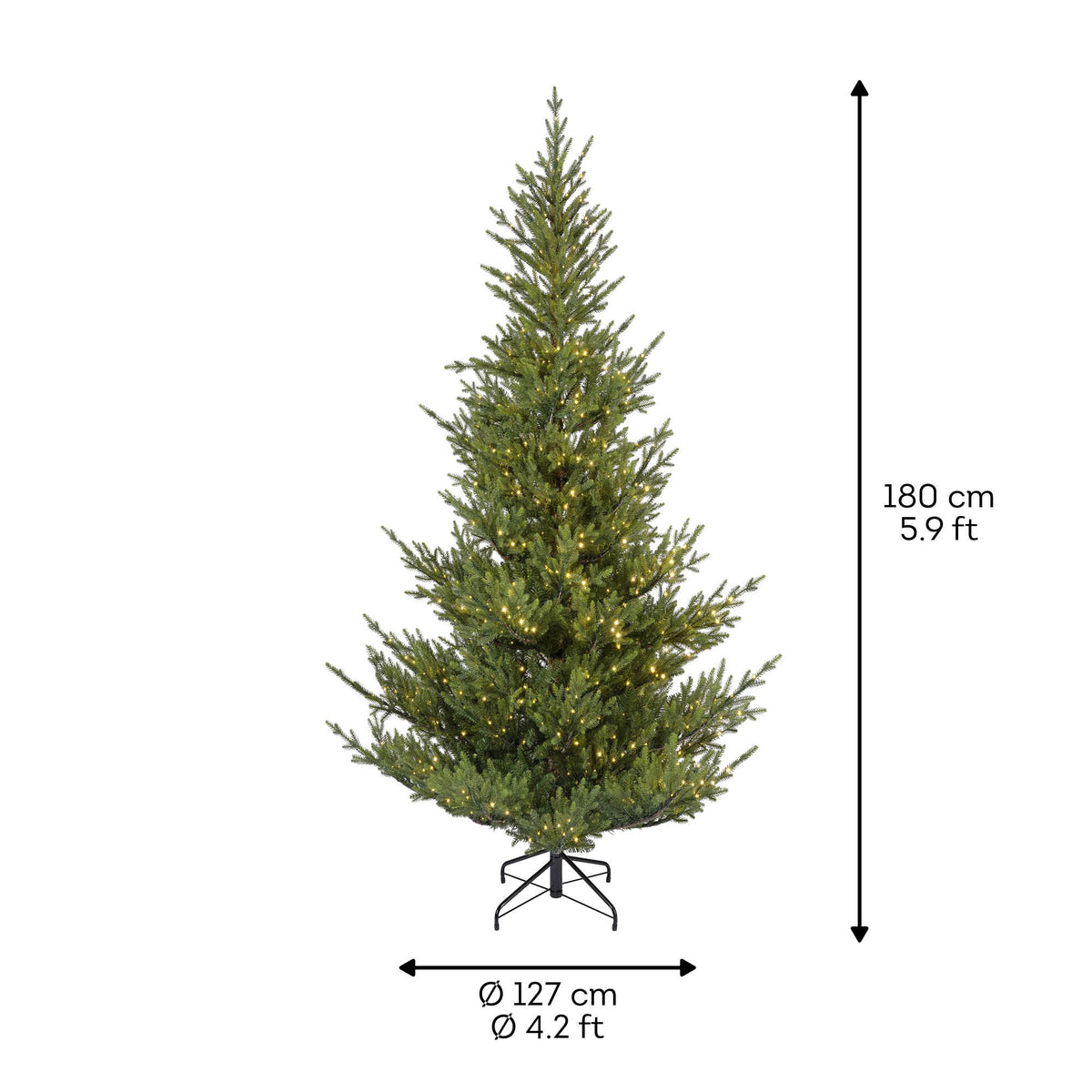 Choinka LED 180 cm Norway Spruce  – ciepłe białe światło