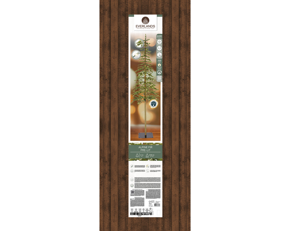 Choinka LED Alpine Fir 210 cm, 8 funkcji świecenia