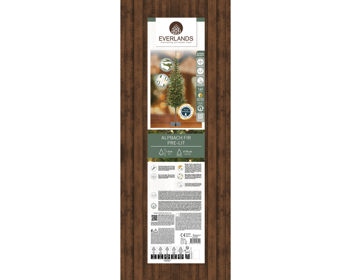 Choinka LED Alpbach Fir 180 cm, 8 trybów świecenia